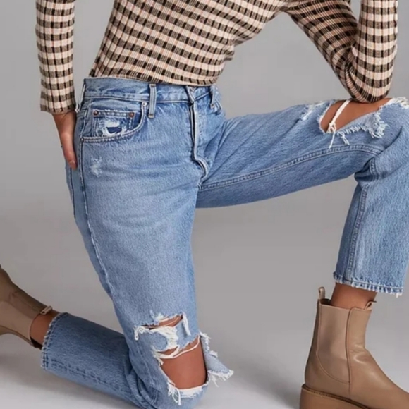 Agolde Fen High Rise Relaxed Taper Jeans Wander - Picture 4 of 15